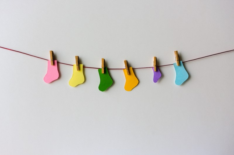 clotheslines of baby booties